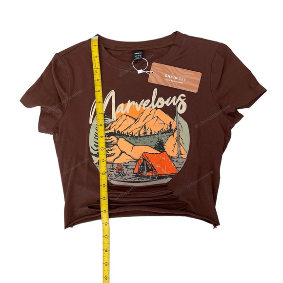 NWT • Printed Crop Cut Out Tee - Picture 6 of 11